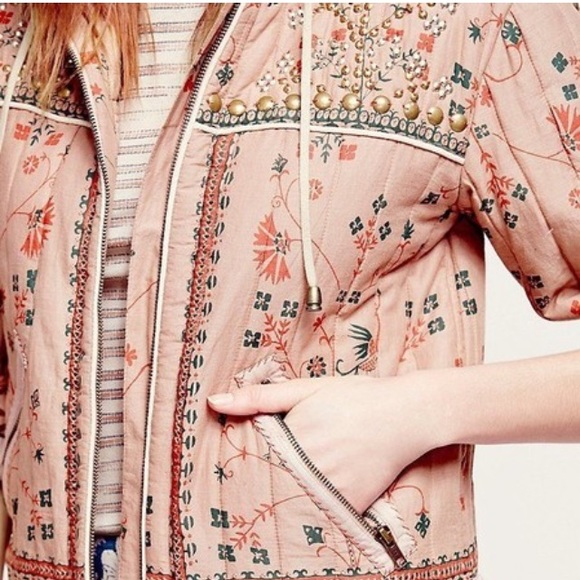 FREE PEOPLE Play My Song Studded JACKET Coat S M L - Picture 6 of 7